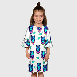 Платье клеш для девочки Пантера и капля, цвет: 3D-принт — фото 2