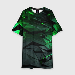 Детское платье Мир абстрактной зелени