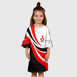 Платье клеш для девочки Evo racer mitsubishi - uniform, цвет: 3D-принт — фото 2