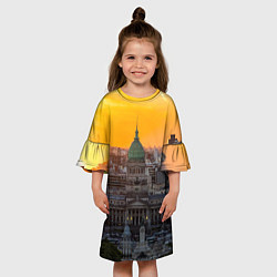 Платье клеш для девочки Буэнос-Айрес, цвет: 3D-принт — фото 2