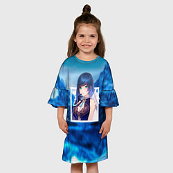 Платье клеш для девочки Е Лань на фоне природы, цвет: 3D-принт — фото 2