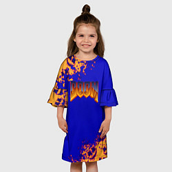 Платье клеш для девочки Doom x marshmallow, цвет: 3D-принт — фото 2