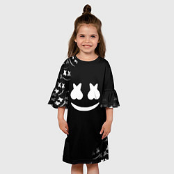 Платье клеш для девочки Marshmello black collection, цвет: 3D-принт — фото 2