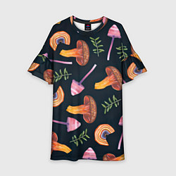 Детское платье Goblincore - болотные грибы