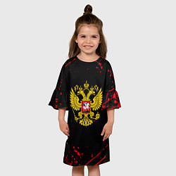 Платье клеш для девочки Краски Россия герб, цвет: 3D-принт — фото 2