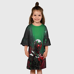 Платье клеш для девочки Титановый андроид, цвет: 3D-принт — фото 2