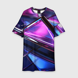Детское платье Фиолетовые абстрактные треугольники
