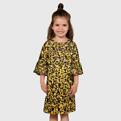 Платье клеш для девочки Золотая мозаика, цвет: 3D-принт — фото 2