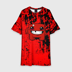 Платье клеш для девочки Super Meat Boy краски, цвет: 3D-принт