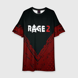Платье клеш для девочки Rage 2 game logo апокалипсис, цвет: 3D-принт