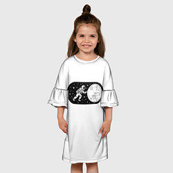 Платье клеш для девочки Space on, цвет: 3D-принт — фото 2