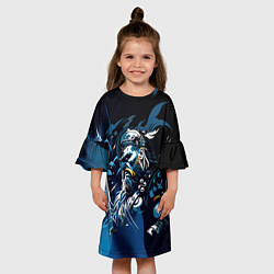 Платье клеш для девочки Зимний викинг, цвет: 3D-принт — фото 2