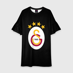 Платье клеш для девочки Galatasaray logo fc, цвет: 3D-принт