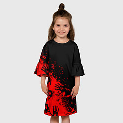 Платье клеш для девочки Death Stranding game, цвет: 3D-принт — фото 2