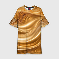 Платье клеш для девочки Горячее расплавленное золото, цвет: 3D-принт
