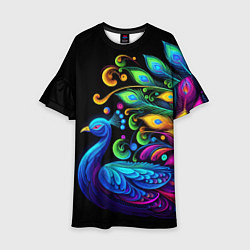 Детское платье Neon peacock - art