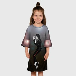 Платье клеш для девочки Michael Jackson в прыжке, цвет: 3D-принт — фото 2