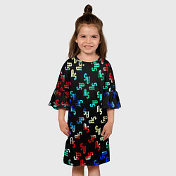 Платье клеш для девочки Перелив радуги, цвет: 3D-принт — фото 2