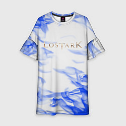 Платье клеш для девочки Lostark flame blue, цвет: 3D-принт