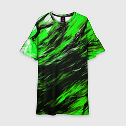 Детское платье Чёрная и зелёная буря