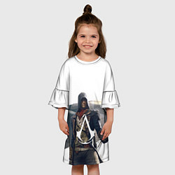 Платье клеш для девочки Французская революция Assassins, цвет: 3D-принт — фото 2