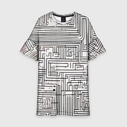 Детское платье Лабиринт чб