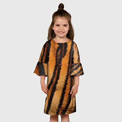 Платье клеш для девочки Тигровая шкура, цвет: 3D-принт — фото 2