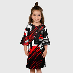 Платье клеш для девочки Mitsubishi - sport style, цвет: 3D-принт — фото 2