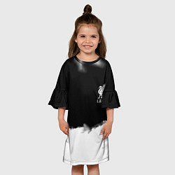 Платье клеш для девочки Liverpool текстура, цвет: 3D-принт — фото 2