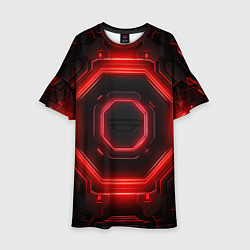 Детское платье Nvidia style black and red neon