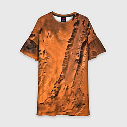 Платье клеш для девочки Каналы на Марсе - star dust, цвет: 3D-принт