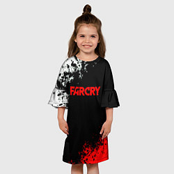 Платье клеш для девочки Farcry текстура краски, цвет: 3D-принт — фото 2