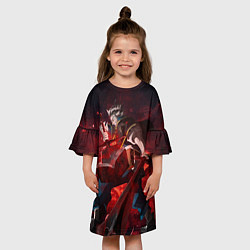 Платье клеш для девочки Аста из Черного клевера, цвет: 3D-принт — фото 2