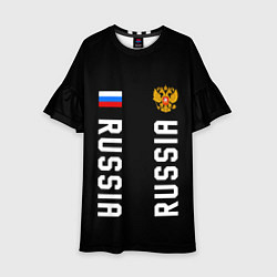 Детское платье Россия три полоски на черном фоне