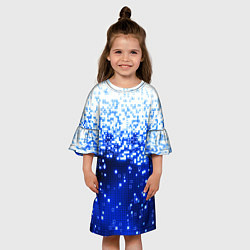Платье клеш для девочки Поврежденный цифровой скин - осыпающиеся пиксели, цвет: 3D-принт — фото 2