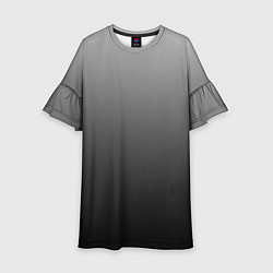 Платье клеш для девочки От серого к черному оттенки серого, цвет: 3D-принт