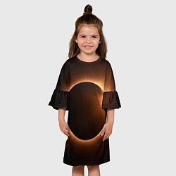 Платье клеш для девочки Полнолуние, цвет: 3D-принт — фото 2