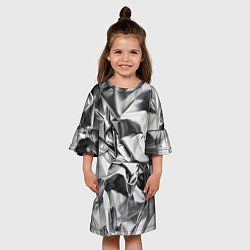 Платье клеш для девочки Фольгой обмотанный, цвет: 3D-принт — фото 2