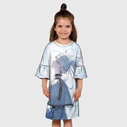 Платье клеш для девочки Sousou no Frieren Фрирен beautiful, цвет: 3D-принт — фото 2