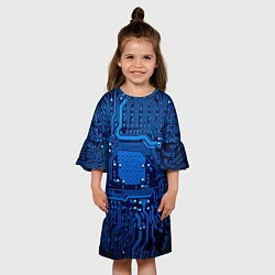 Платье клеш для девочки Текстолит, цвет: 3D-принт — фото 2