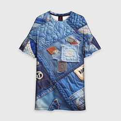 Детское платье Vanguard jeans patchwork - ai art