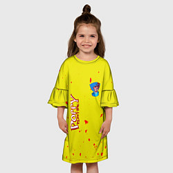 Платье клеш для девочки Poppy Playtime Хагги Вагги монстр, цвет: 3D-принт — фото 2