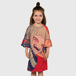 Платье клеш для девочки Моя геройская академия Himiko Toga, цвет: 3D-принт — фото 2