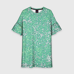 Детское платье Текстура изумрудный