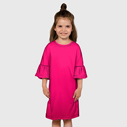 Платье клеш для девочки Фуксия мягкий градиент, цвет: 3D-принт — фото 2