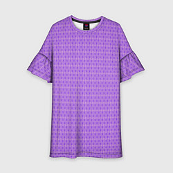Платье клеш для девочки Сиреневый паттерн узоры, цвет: 3D-принт