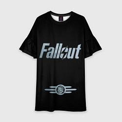 Платье клеш для девочки Fallout - Logo, цвет: 3D-принт