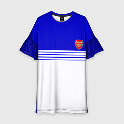 Платье клеш для девочки Arsenal fc sport geometry, цвет: 3D-принт