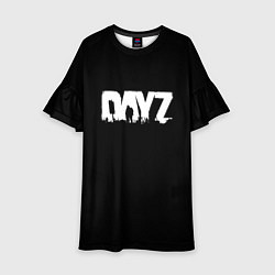 Платье клеш для девочки Dayz logo white, цвет: 3D-принт