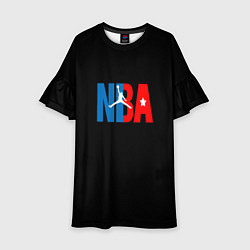 Платье клеш для девочки NBA sport, цвет: 3D-принт